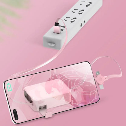 3 in 1 All USB Types Retractable Charging Cable Box 5