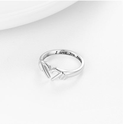 ‘I Love You Forever’ Heart Ring 5