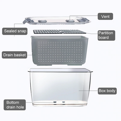 Fresh Produce Vegetable Fruit Storage Containers 3PACKS 5
