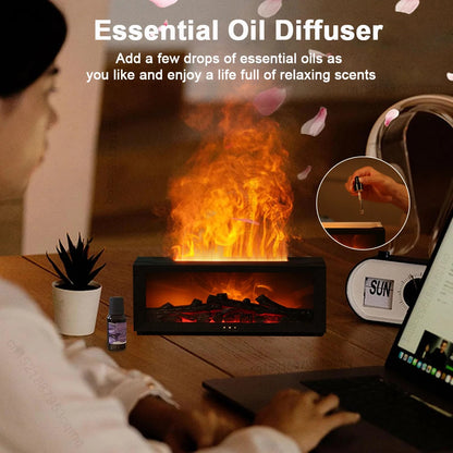 Flame Aroma Humidifier – Essential Oil Diffuseur & Night Light 5