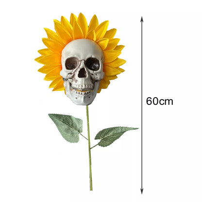 HALLOWEEN DECOR SKULL SUNFLOWERS 5