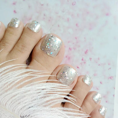 Easy Press On Gel Toe Nail -24PCS 5