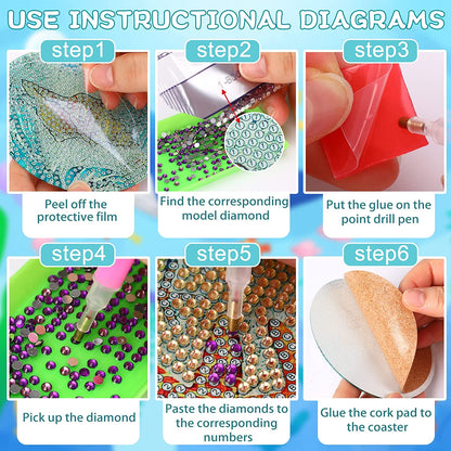 DIY MARINE DIAMOND PAINTING COASTERS 5