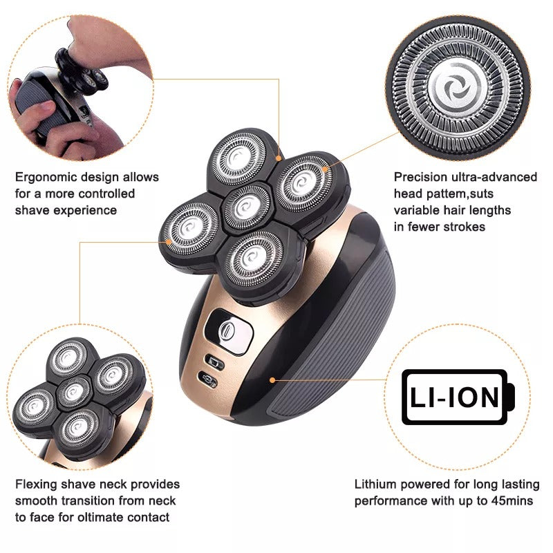5 In 1 4D Men's Rechargeable Shaver 3