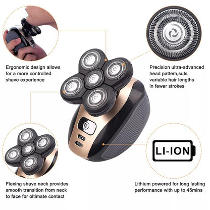 5 In 1 4D Men's Rechargeable Shaver 3