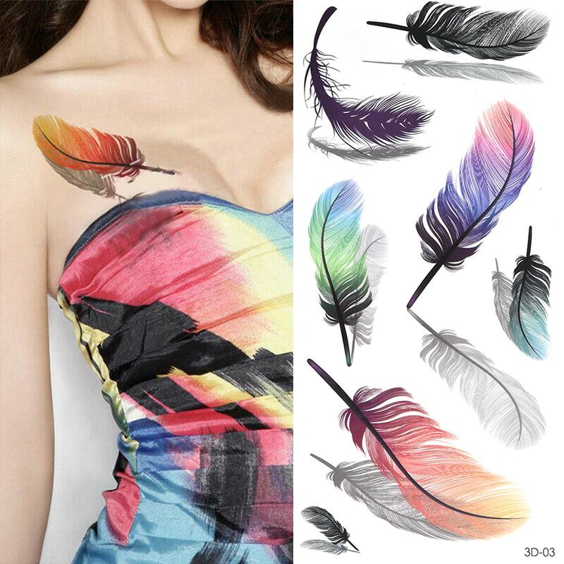 Waterproof Temporary 3D Tattoo Stickers 5