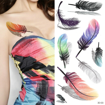 Waterproof Temporary 3D Tattoo Stickers 5