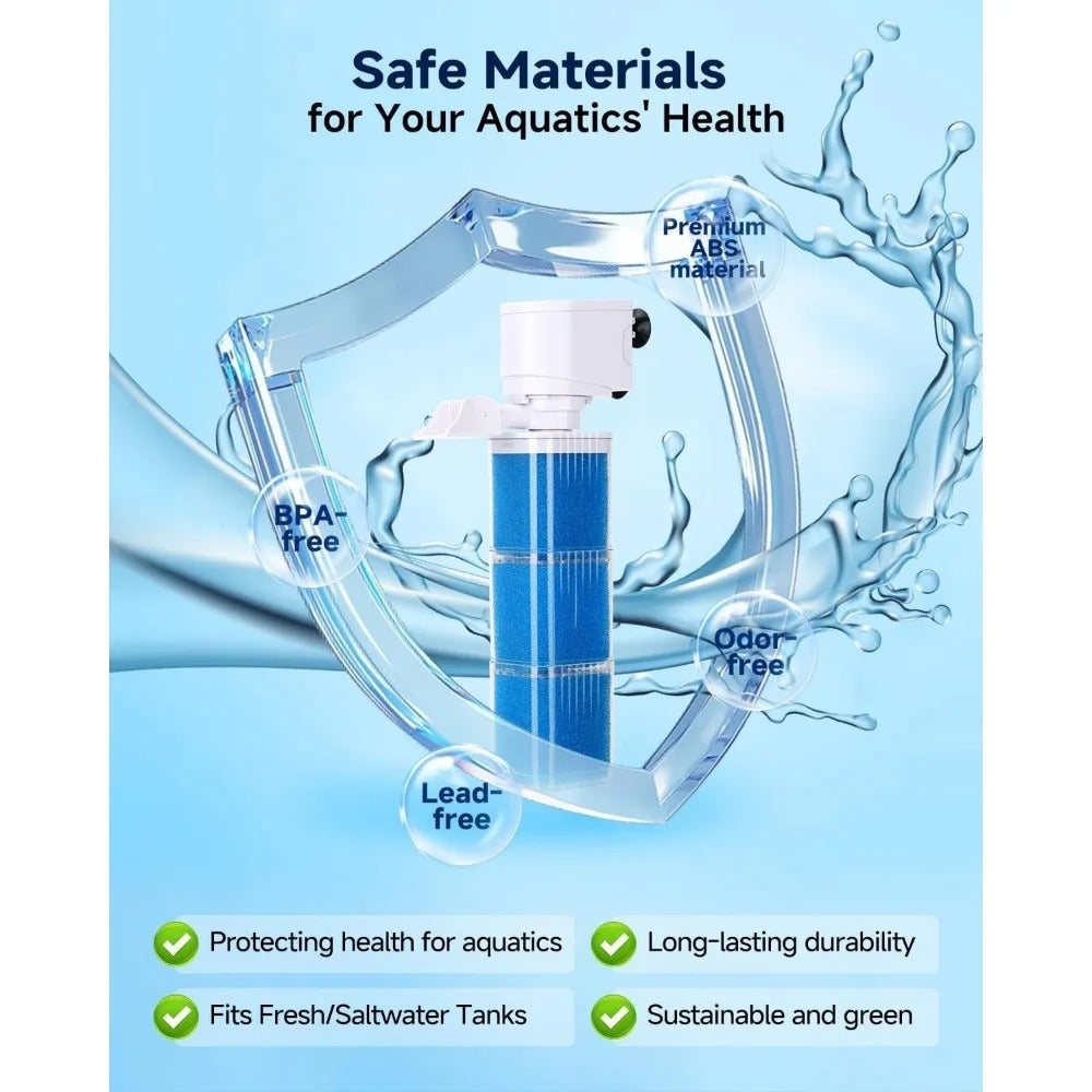 Built-in Fish Tank Filter – Powerful & Silent Aquarium Cleaner 5