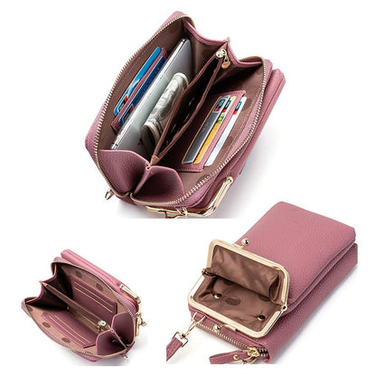 Women Phone Bag Solid Crossbody Bag 5
