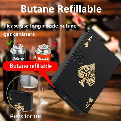 Green Flame Ace Card Torch Flame Lighter 5