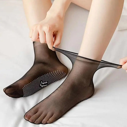 Women's Invisible Crystal Silk Socks (5Pair) 5