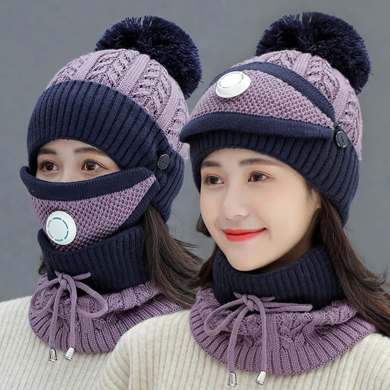 3PCS WOMEN WINTER SCARF SET 5