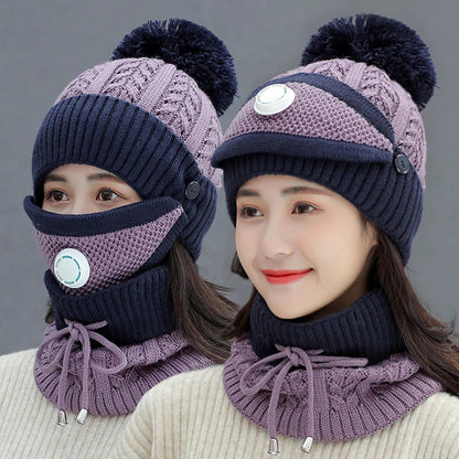 3PCS WOMEN WINTER SCARF SET 5