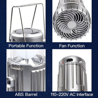 6 in 1 Portable Outdoor LED Camping Lantern With Fan 5