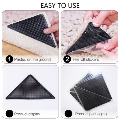 Universal Reusable Non-Slip Rug Grippers (4 pcs) 5