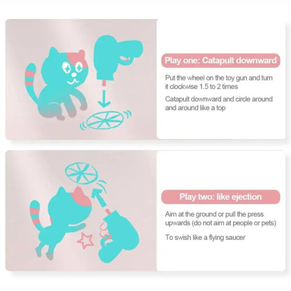 Light-Up Flying Disc Cat Launcher Set 6