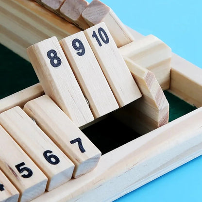 Shut The Box - Wooden Dice Board Family Game 6