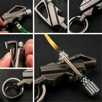 KEYCHAIN FLINT FIRE STARTER SURVIVAL TOOL 6