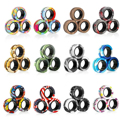 Magnetic Fidget Rings – 3-Piece Stress Relief Set 6