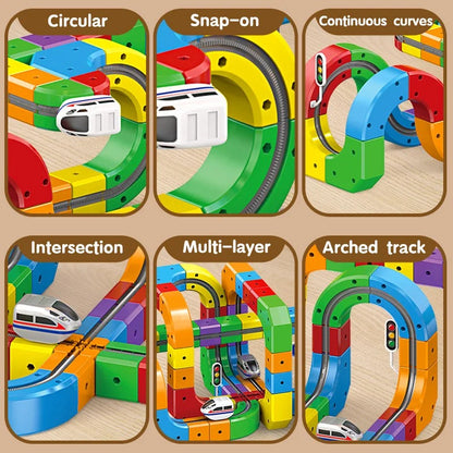 Rainbow Magnetic Train Track Builder Set 6