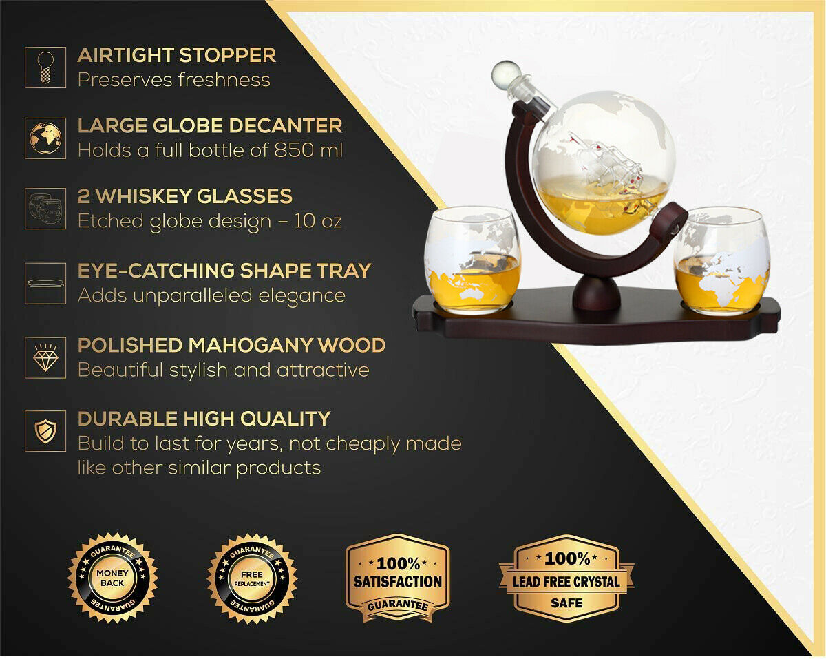 GLOBE DECANTER WITH SHIP 6