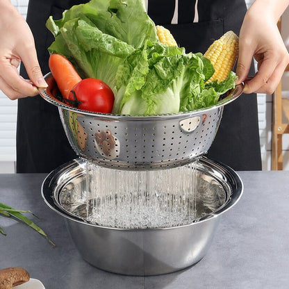 3 In 1 Stainless Steel Vegetable Cutter Slicer Basin 6