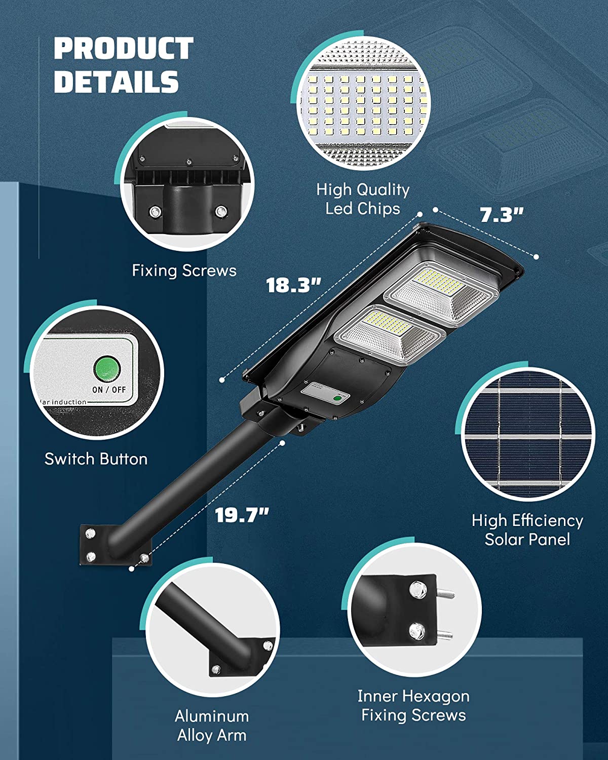 60W SOLAR STREET HIGH BRIGHTNESS LIGHT 6