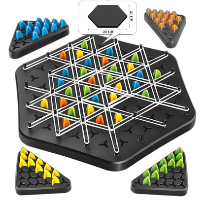 Chain Triangle Chess Triggle Rubber Band Peg Game 6