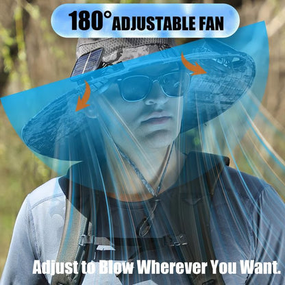 Ultralight Solar Fan Sun Hat 5