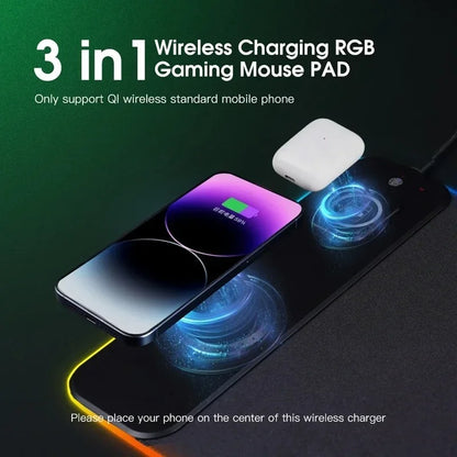 RGB Smart Charging Gaming Desk Mat 6