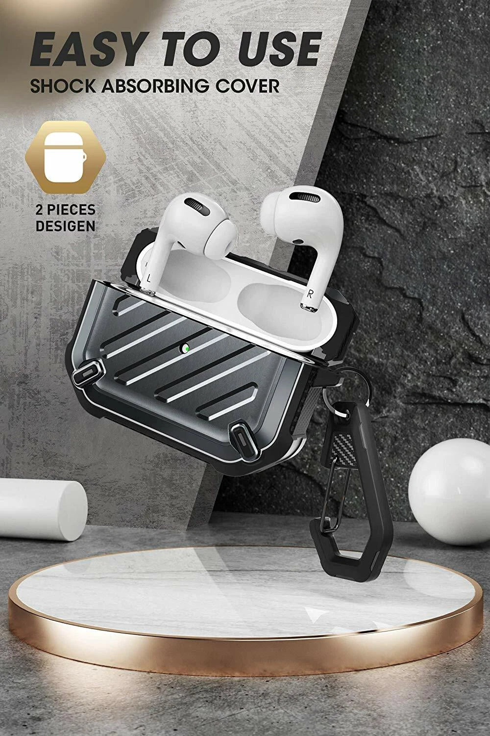 Rugged AirPods Pro Case with Carabiner 6