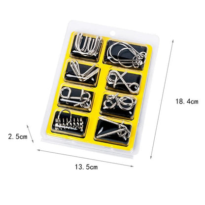 Metal Brain teaser Puzzles Ring Educational Toys 6