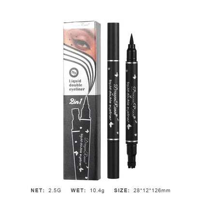 2 In 1 Liquid Waterproof Eyeliner Stamp Pen 6