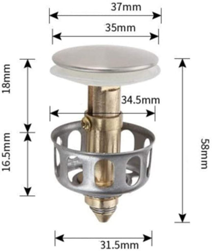 Universal wash basin bounce drain filter 6