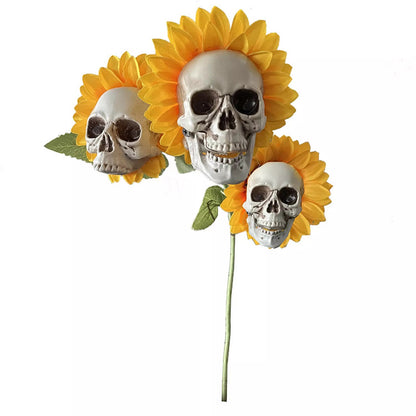 HALLOWEEN DECOR SKULL SUNFLOWERS 6
