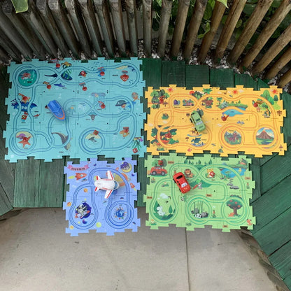 PuzzleRacer - Kids Car Track Set 6