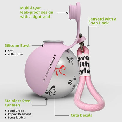 Portable Dog Water Bottle with Waste Bag Dispenser 6
