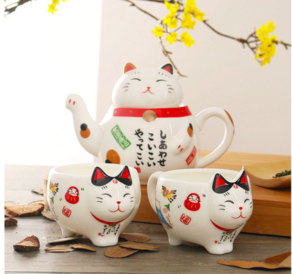 Lucky Cat Tea Set 6
