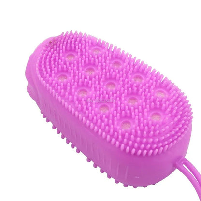 Silicone Body Scrubber Bath Sponge - 2 in 1 Exfoliating Body Brush 6