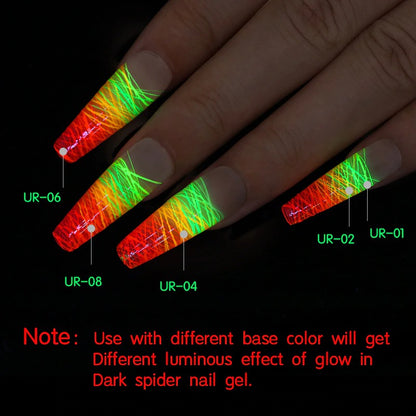 Glow in the Dark Spider Nail Gel 3PCS 6