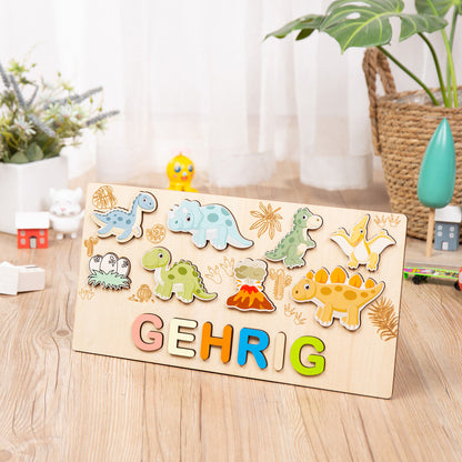 Personalized Wooden Animal Custom Name Puzzle 5