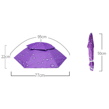 Outdoor Double Layer Umbrella Hat 6