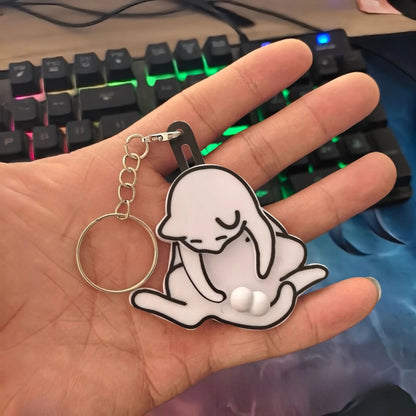 Funny Wiggling Cat Keychain 6