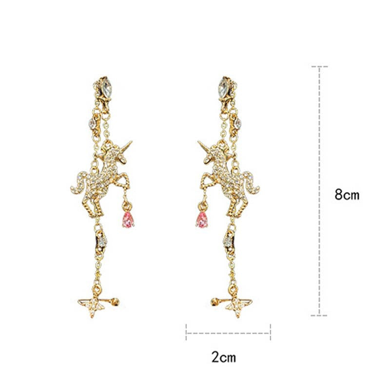 Unicorn Tassel Eear Clip Earring 6