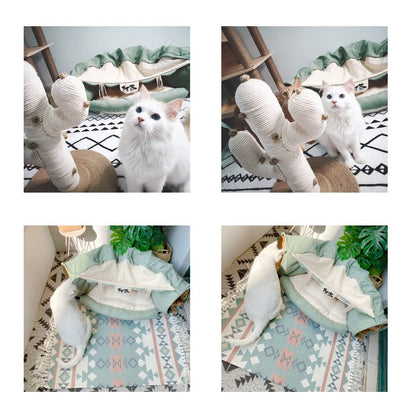 Funny Cat Bed Pet Tent 2 Holes Tunnel 6