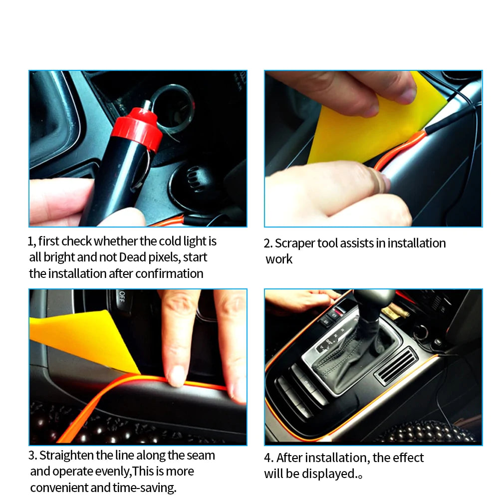 Car Interior LED Neon Strip Lights 6