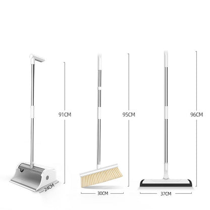 Stainless Steel Built-In Comb Rotating Broom 6