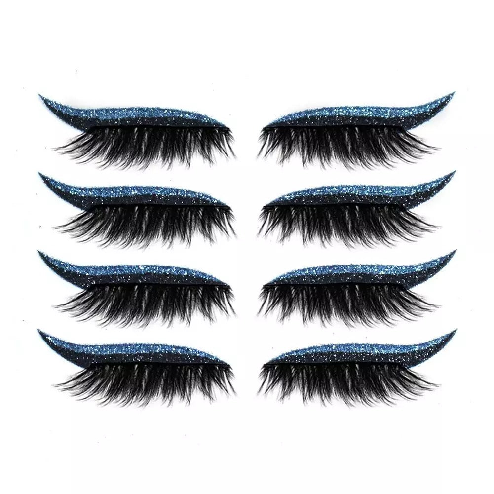 Reusable Eyeliner and Eyelash Stickers with Glitter 6