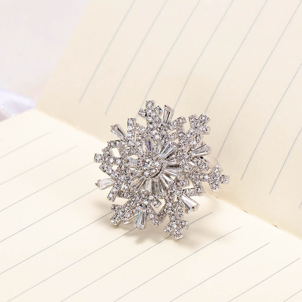 Rotatable Snowflake Ring 6