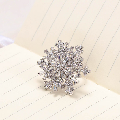 Rotatable Snowflake Ring 6